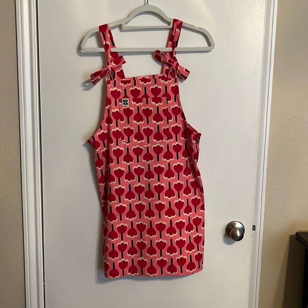 Lucy & Yak Mini Pini Size Small in Pink Floral Poppy Print